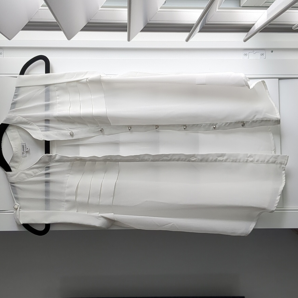 Sheer White blouse -Small